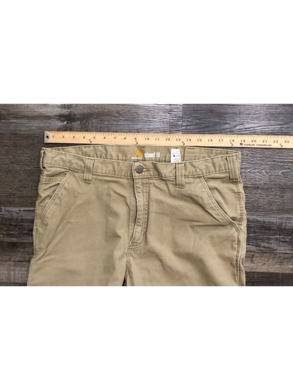 Carhartt Mens 38x30 Tan Relaxed Fit Utility Flex Pants - Picture 7 of 8